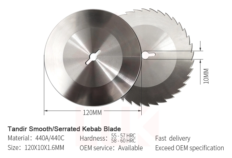 Tandir 120mm Smooth Blade of Kebab-Making-Machine Kebab Slicer Blade Frozen Kebab Meat